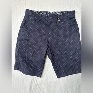 Denim & Flower Dark Blue Shorts with Orange Dots Size 30 USA
